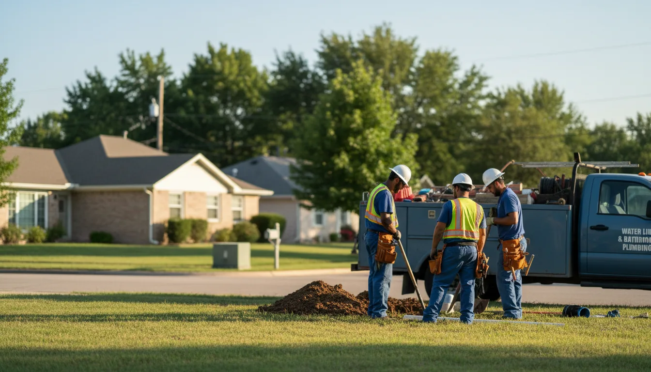 Residential water line and bathroom plumbing service in Drasco, AR